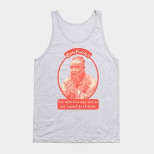 Confucius Portrait and Quote Tank Top